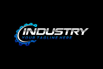 Cog gear automotive factory industry engineering logo design 