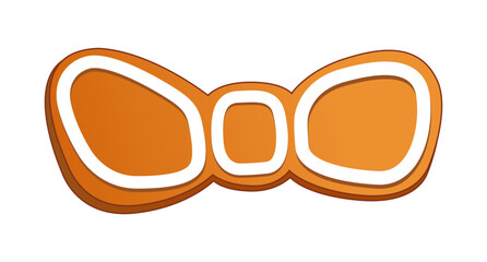 ginger cookies in the form of a bow with icing