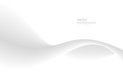 Flowing grey curve shape with soft gradient vector abstract background, relaxing and tranquil art, ease and tranquil image.