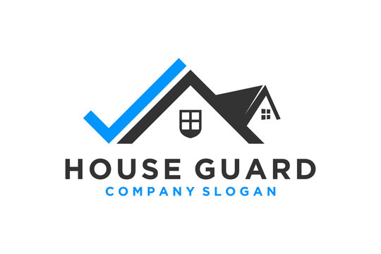 Real estate logo house roof window  home building icon symbol business property