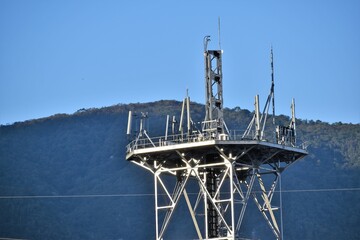 比良山と電波塔