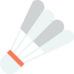 badminton ball illustration in minimal style