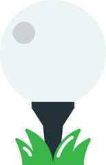 golf ball illustration in minimal style
