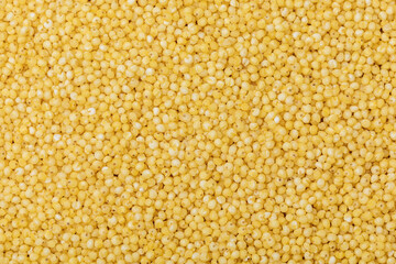 Millet background. Organic raw dry Millet grains background. Food background