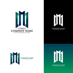 Letter M logo design. Luxury concept for architecture corporate business or urban city skyline Real Estate. Linear creative monochrome monogram outline symbol. Vector Illustration.