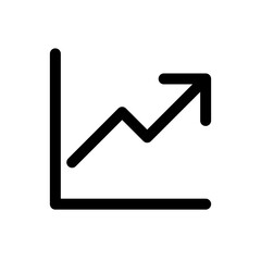 Growth black glyph ui icon. Business analytics. Progress forecast. Improvement. User interface design. Silhouette symbol on white space. Solid pictogram for web, mobile. Isolated vector illustration