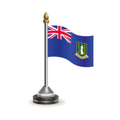 State table flag of British Virgin Islands. National symbol perfect for design, Background transparent