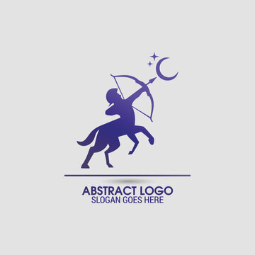 Horse negative space logo design, horse logo premium vector.