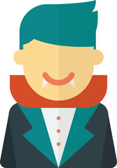 cute vampire illustration in minimal style