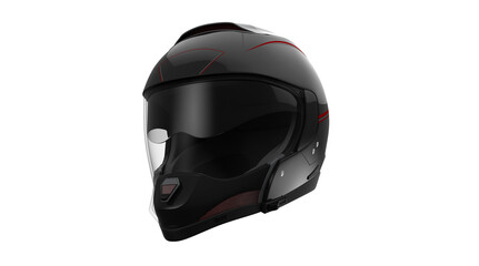 Modular Helmet Visor Left View. Isolated on White. 3D Render. 3D Illustration.