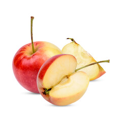Fresh apple isolated on transparent background. (.PNG)