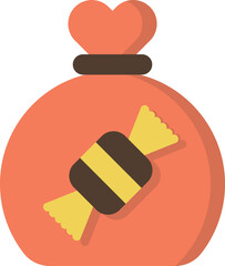 gift bag illustration in minimal style