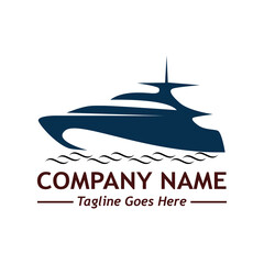 boat logo, company logo example, a simple vector design