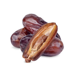 Fresh dates isolated on transparent background. (.PNG)