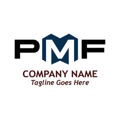 pmf letter logo, company logo example, a simple vector design