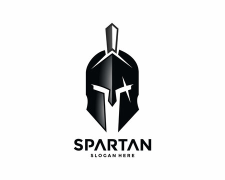 Abstract vector illustration of Spartan logo design. Sports team logo design isolated on a white background