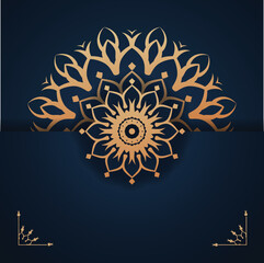 creative Indian Luxury mandala design golden arabesque pattern