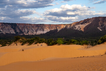 beautiful sunlit sand dunes in jalapão national park