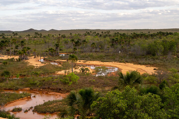 Fototapeta premium view of the valley of the river