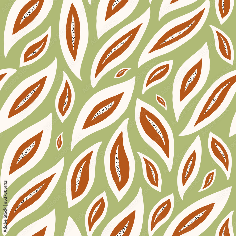Poster modern abstract leaves seamless pattern. creative collage contemporary background. trendy botanical 