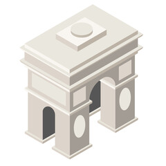 Triumphal arch isometric object