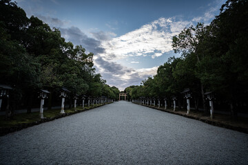 Japanese traditional gravel road