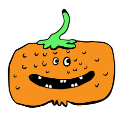 cartoon style vector illustration halloween pumpkins