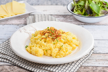 Traditional alpine cheese food - Spätzle