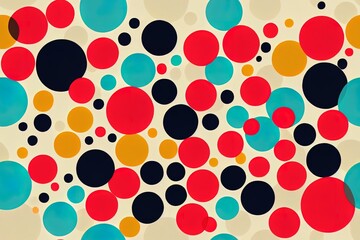 Fototapeta na wymiar Colorful dot modern abstract print. Creative collage seamless pattern design