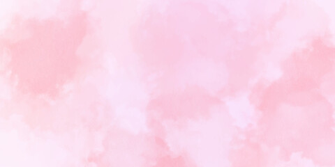 Light sky pink shades watercolor background. Aquarelle paint paper textured canvas for design with the sunlight passing, creating a miraculous abstract shape, vector illustrator.