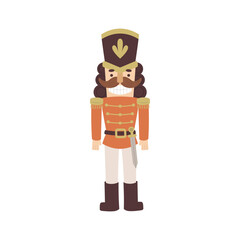 vector image of a nutcracker christmas toy