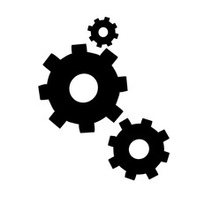 cogs silhouette icon. cogs logo