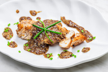 chicken breast with mustard sauce