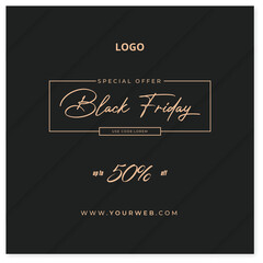 Professional black friday social media sale banner design