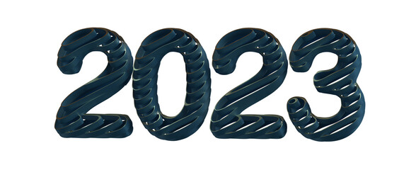 Typography design of 2023 with 3d style design