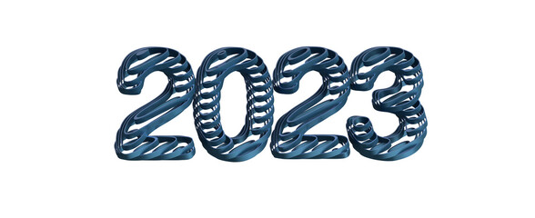 Typography design of 2023 with welcome 2023 concept design.