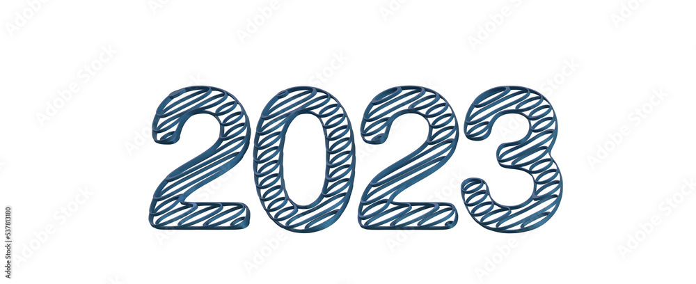Poster typography design of 2023 with welcome 2023 concept design.