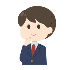 男子学生　イラスト