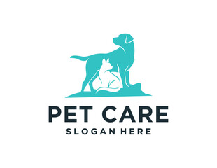 Logo about pet care on a white background. created using the CorelDraw application.