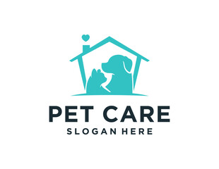 Logo about pet care on a white background. created using the CorelDraw application.