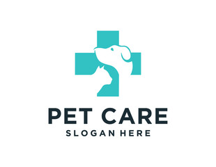 Logo about pet care on a white background. created using the CorelDraw application.
