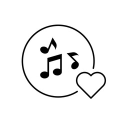 Music notes vector icon line EPS 10. Eighth duration flat illustration. Melody, song, tune, audio sign for web, dev, app. Music theory symbol. Sound media, love of music concept. Isolated on white