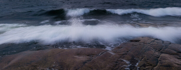 Beautiful landscape of the archipelago in the high coast in north of Sweden