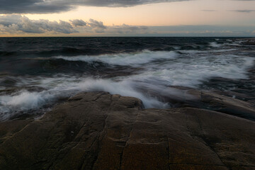 Obraz premium Beautiful landscape of the archipelago in the high coast in north of Sweden