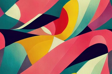 Obraz premium Hand drawn colorful abstract print. Artistic collage seamless pattern. Fashionable template for design.