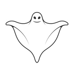 Ghost graphic icon. Ghost sign isolated on white background. Vector illustration