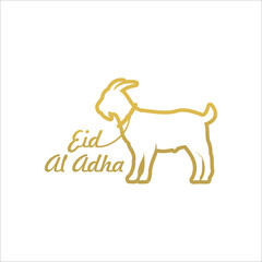 Eid Al Adha Mubarak the celebration of Muslim community festival background design with sheep and star paper cut style.Vector Illustration