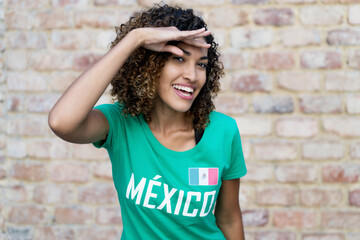 Young mexican female football fan