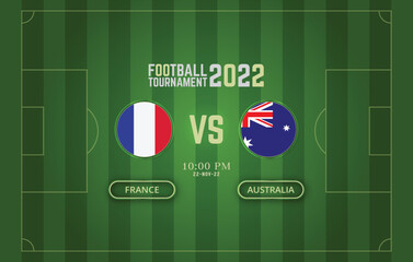 Fifa world cup 2022 France vs Australia football match template
