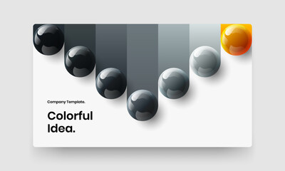 Abstract corporate identity design vector layout. Isolated 3D spheres booklet concept.